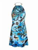 Short dress with rear neckline Dessert collection - Image 2