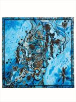 Silk shawl with Dessert print
