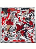 Silk shawl with Image print