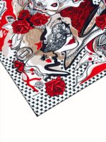 Silk shawl with Image print - Image 2