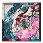 Silk shawl with print Zazazu