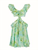 Dress with ruffles Parfume Green - Image 2