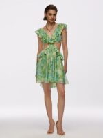 Dress with ruffles Parfume Green - Image 3