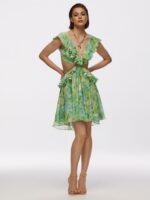 Dress with ruffles Parfume Green - Image 4