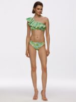 Asymmetrical bikini top Parfume Green