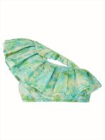 Asymmetrical bikini top Parfume Green - Image 2