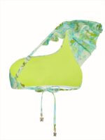 Asymmetrical bikini top Parfume Green - Image 4