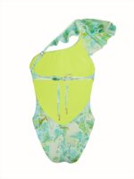 Asymmetrical one-piece swimsuit Parfume Green - Image 7