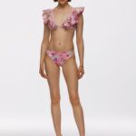 Bikini top with ruffles Parfume Rose