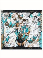Silk shawl with Touch print